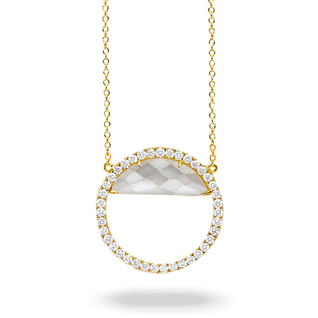 Mother of Pearl and Diamond Necklace