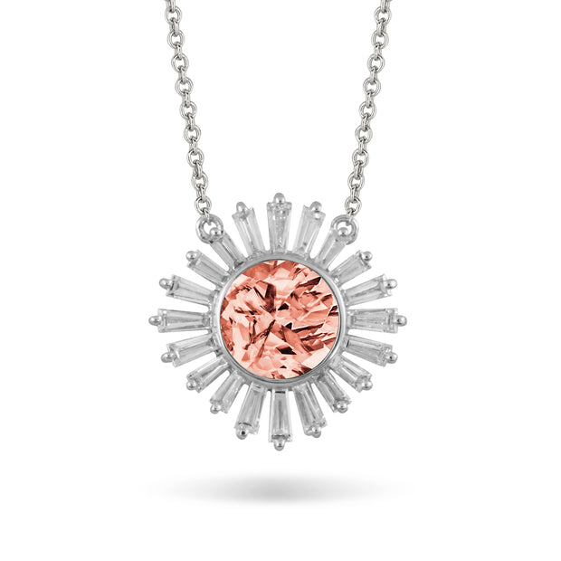 Morganite and Diamond Necklace