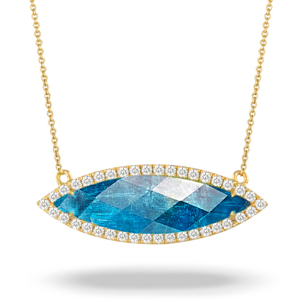 Apatite and Diamond Necklace