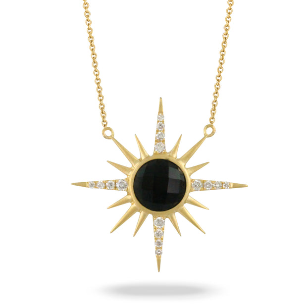 Black Onyx and Diamond Necklace