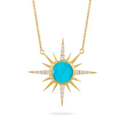 Turquoise and Diamond Necklace