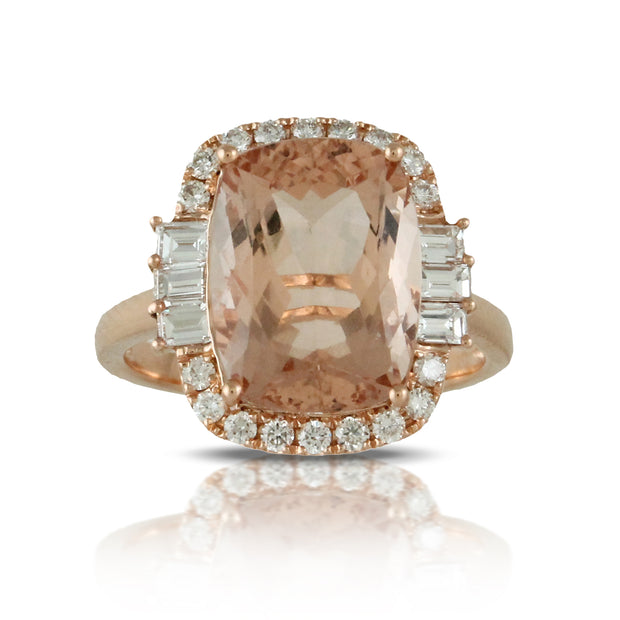 Morganite and Diamond Ring