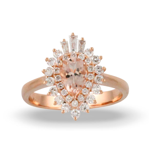 Morganite and Diamond Ring