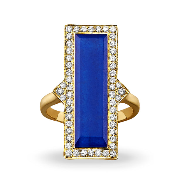 Lapis and Diamond Ring