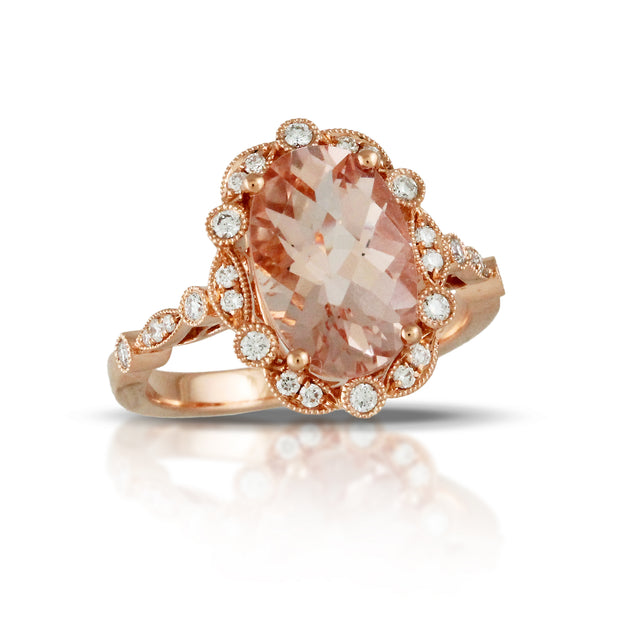 Morganite and Diamond Ring