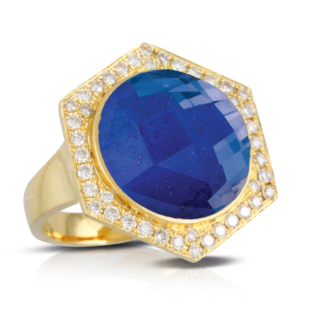 Lapis and Diamond Ring