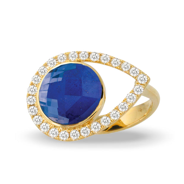 Lapis and Diamond Ring