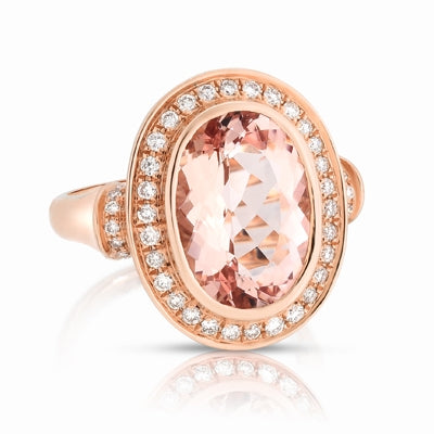 Morganite and Diamond Ring