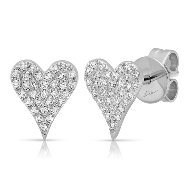 Diamond Heart Earrings